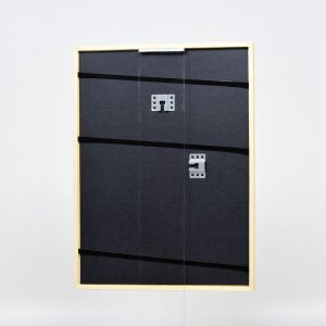 Efecto marco de madera maciza perfil 20 negro 25x35 cm cristal normal