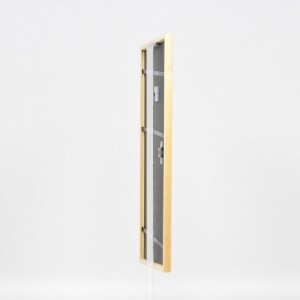 Efecto marco de madera maciza perfil 20 oro 25x50 cm cristal antirreflejos