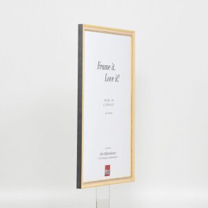 Efecto marco de madera maciza Perfil 25 amarillo 25x60 cm cristal antirreflejos