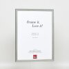 Efecto marco de madera maciza perfil 25 azul 25x60 cm cristal antirreflejos