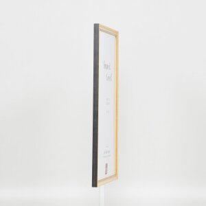 Efecto marco de madera maciza perfil 25 amarillo 25x70 cm cristal antirreflectante