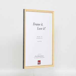 Efecto marco de madera maciza perfil 25 amarillo 27x48 cm cristal antirreflectante