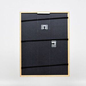 Efecto marco de madera perfil 23 nuez marrón 29,7x42 cm cristal antirreflejos