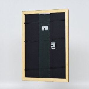 Efecto marco de madera perfil 21 nuez marrón 35x100 cm cristal antirreflejos