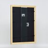 Efecto marco de madera perfil 21 nuez marrón 35x100 cm cristal antirreflejos