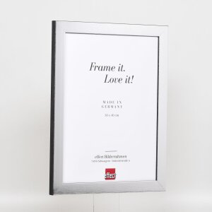 Efecto marco 2319 plata alto brillo 35x100 cm cristal de museo