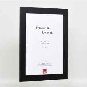 Efecto marco de madera maciza perfil 30 negro 40x50 cm cristal de museo