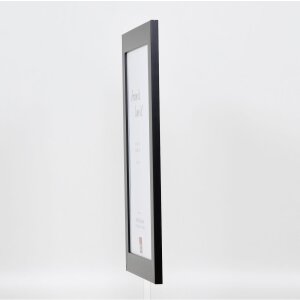 Efecto marco de madera maciza perfil 30 negro 70x100 cm cristal acrílico
