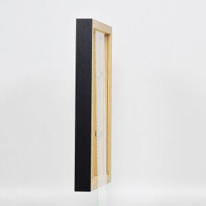 Efecto marco de madera perfil 55 negro 18x27 cm cristal normal