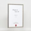 Efecto marco de madera maciza Perfil 25 gris 25x50 cm cristal antirreflejos