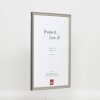 Efecto marco de madera maciza Perfil 25 gris 25x50 cm cristal antirreflejos