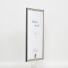 Efecto marco de madera maciza Perfil 25 gris 25x50 cm cristal antirreflejos