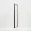 Efecto marco de madera maciza Perfil 25 gris 25x50 cm cristal antirreflejos