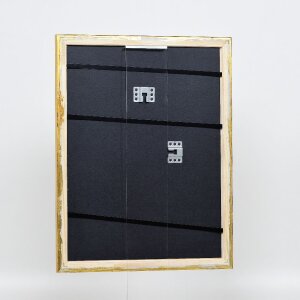 Efecto marco de madera Perfil 85 Oro 18x32 cm cristal antirreflejos