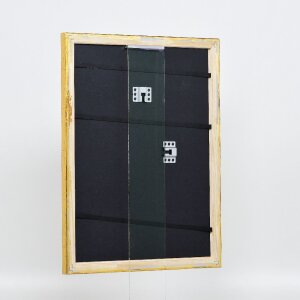 Efecto marco de madera Perfil 85 Oro 18x32 cm cristal antirreflejos