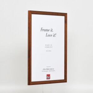 Efecto marco de madera Perfil 89 marrón oscuro 50x65 cm cristal antirreflejos