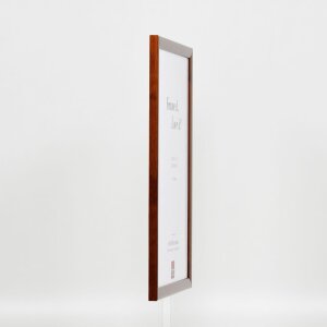 Efecto marco de madera Perfil 89 marrón oscuro 50x65 cm cristal antirreflejos