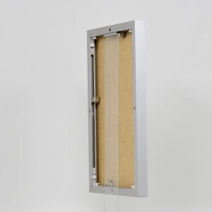 Marco de aluminio efecto Quadro 21x28 cm cristal acrílico plateado