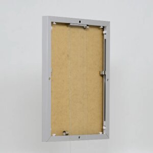 Marco de aluminio efecto Quadro 21x28 cm cristal acrílico plateado