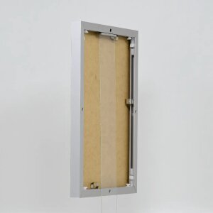 Marco de aluminio efecto Quadro 21x28 cm cristal acrílico plateado