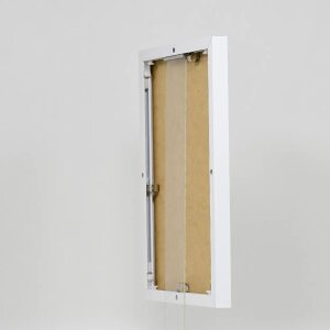 Portarretratos efecto aluminio Quadro 50x100 cm cristal acrílico blanco