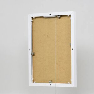 Portarretratos efecto aluminio Quadro 50x100 cm cristal acrílico blanco