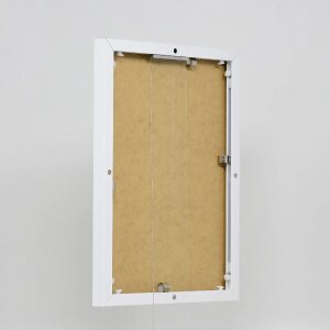 Portarretratos efecto aluminio Quadro 50x100 cm cristal acrílico blanco