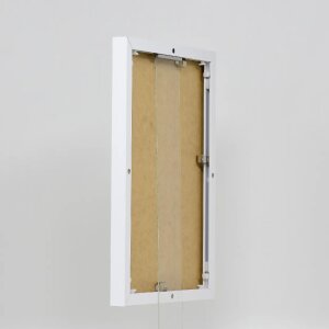 Portarretratos efecto aluminio Quadro 50x100 cm cristal acrílico blanco