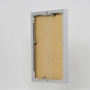Portarretratos efecto aluminio Quadro 50x50 cm cristal acrílico plateado