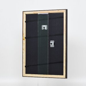 Efecto marco de madera perfil 85 negro 28x35 cm cristal de museo