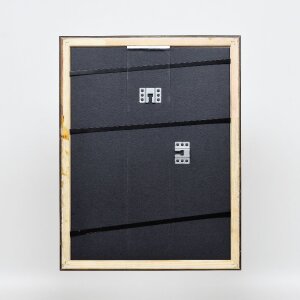 Efecto marco de madera perfil 85 negro 28x35 cm cristal de museo
