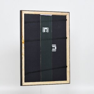 Efecto marco de madera perfil 85 negro 28x35 cm cristal de museo