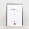 Efecto marco de madera perfil 85 plata 30,5x91,5 cm cristal de museo
