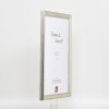 Efecto marco de madera perfil 85 plata 30,5x91,5 cm cristal de museo