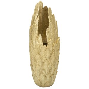 Mauro Ferretti florero plumas 34,5x34x91 cm color oro